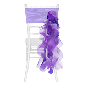 Curly Willow Chair Sash - Purple