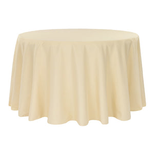 Polyester 108" Round Tablecloth - Champagne