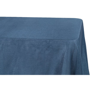 Faux Burlap Tablecloth 90"x132" Rectangular - Navy Blue