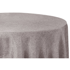 Faux Burlap Round Tablecloth Gray