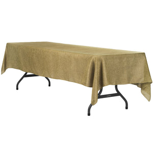 Burlap 60"x120" Rectangular Tablecloth - Natural Tan