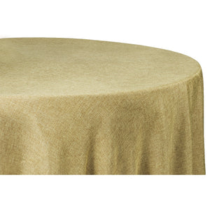 Faux Burlap Tablecloth 120" Round - Natural Tan