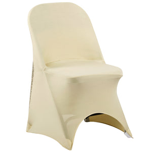 Folding Spandex Chair Cover - Champagne