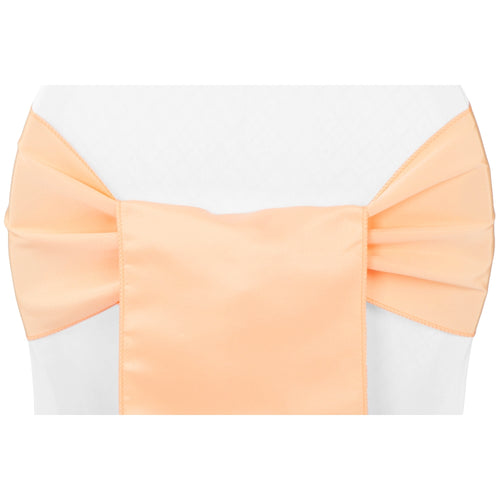 Lamour Satin Chair Sash - Peach