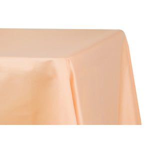 Lamour Satin 90"x132" Rectangular Oblong Tablecloth - Peach