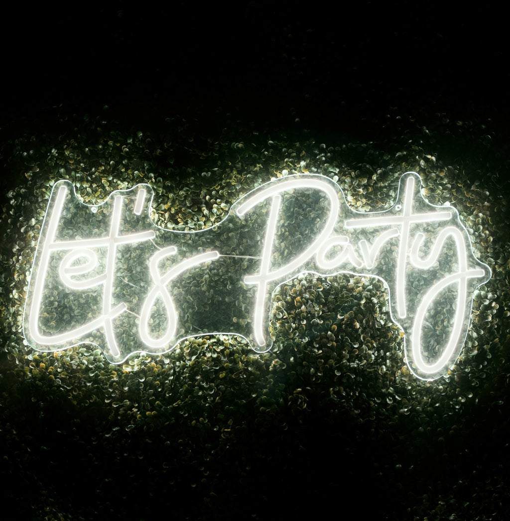 Lets Party Neon Sign 73 Cm X 29 Cm Cv Linens