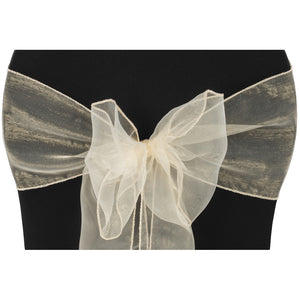 Organza Chair Sash - Champagne