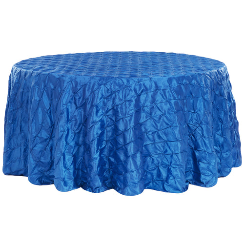 120" Pinchwheel Round Tablecloth - Royal Blue