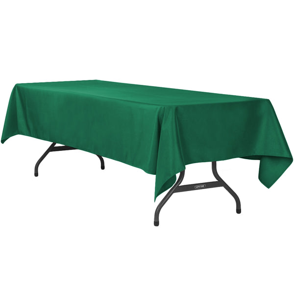 green tablecloth