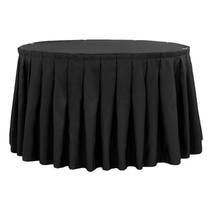 Polyester 14ft Table Skirt - Black