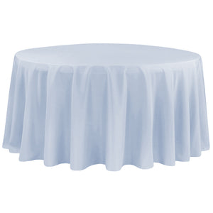 Round Polyester 132" Tablecloth - Dusty Blue