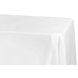 90"x156" Rectangular Oblong Polyester Tablecloth - White