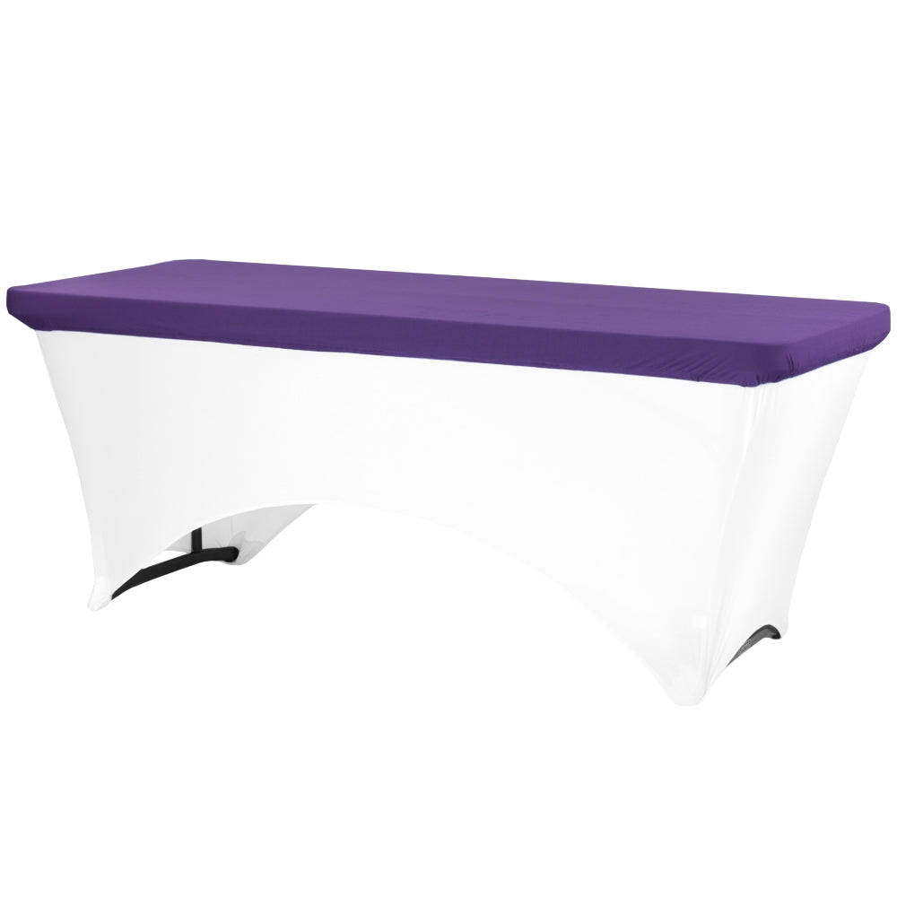 Spandex Table Topper/Cap 6 FT Rectangular - Purple