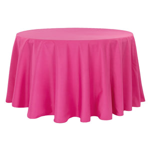 Economy Polyester Tablecloth 120" Round - Fuchsia