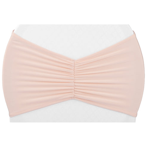 Ruffled Spandex Chair Band - Blush/Rose Gold at CV Linens