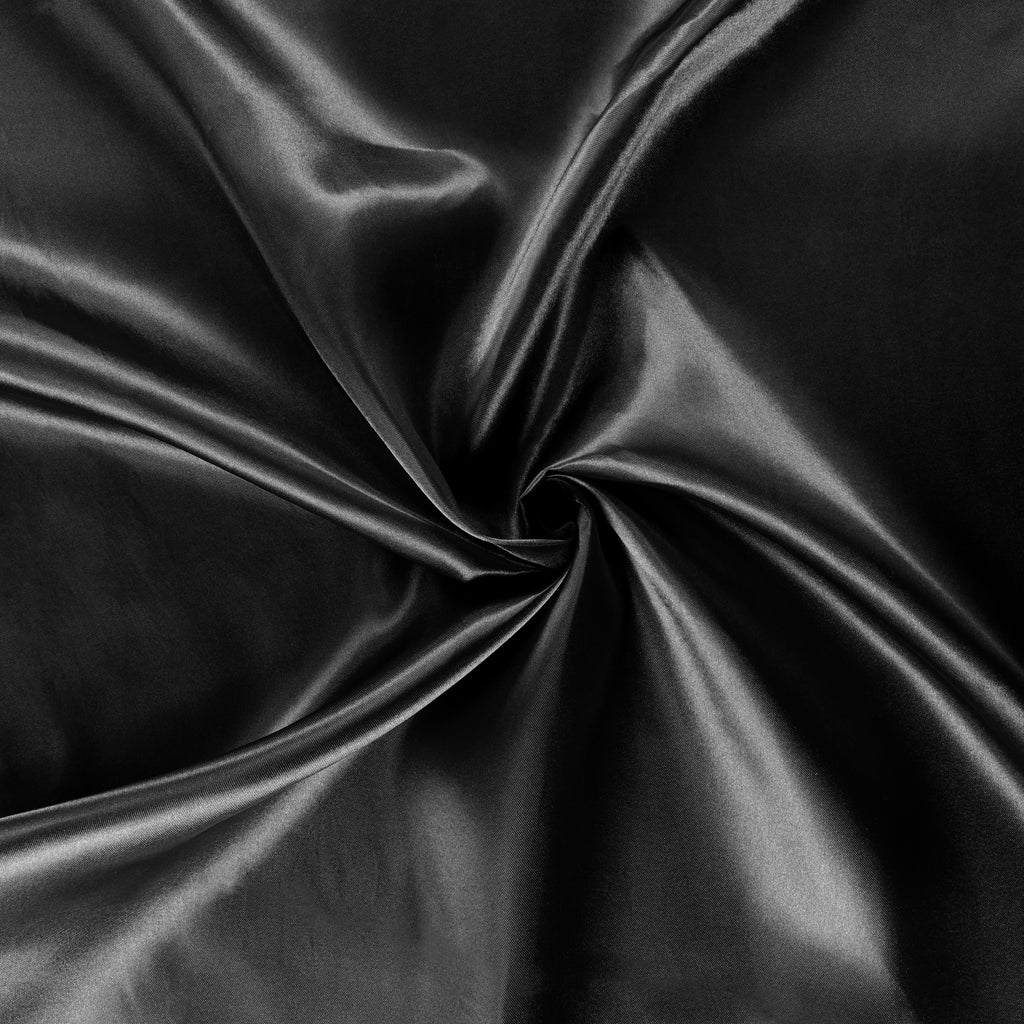 40 yard Satin Fabric Roll Black at CV Linens