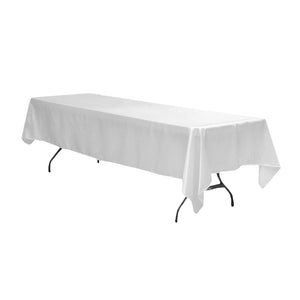 Satin Rectangular 60"x120" Tablecloth - White