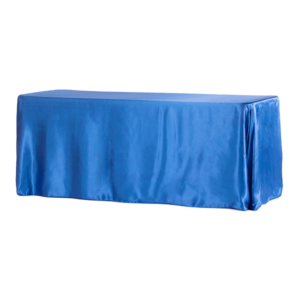 90x132 Rectangular Royal Blue Satin