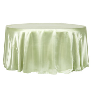 Satin 120" Round Tablecloth - Sage Green