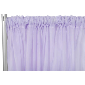 Sheer Voile Flame Retardant (FR) 12ft H x 118" W Drape/Backdrop Curtain Panel - Lavender