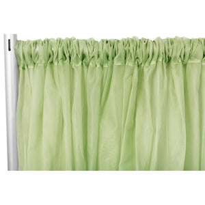 Sheer Voile Flame Retardant (FR) 10ft H x 118" W Drape/Backdrop Curtain Panel - Sage Green