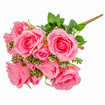 Bulk 20 Burnt Rose Stems Silk Flowers Artificial Fall Arrangement Dec —  Artificialmerch