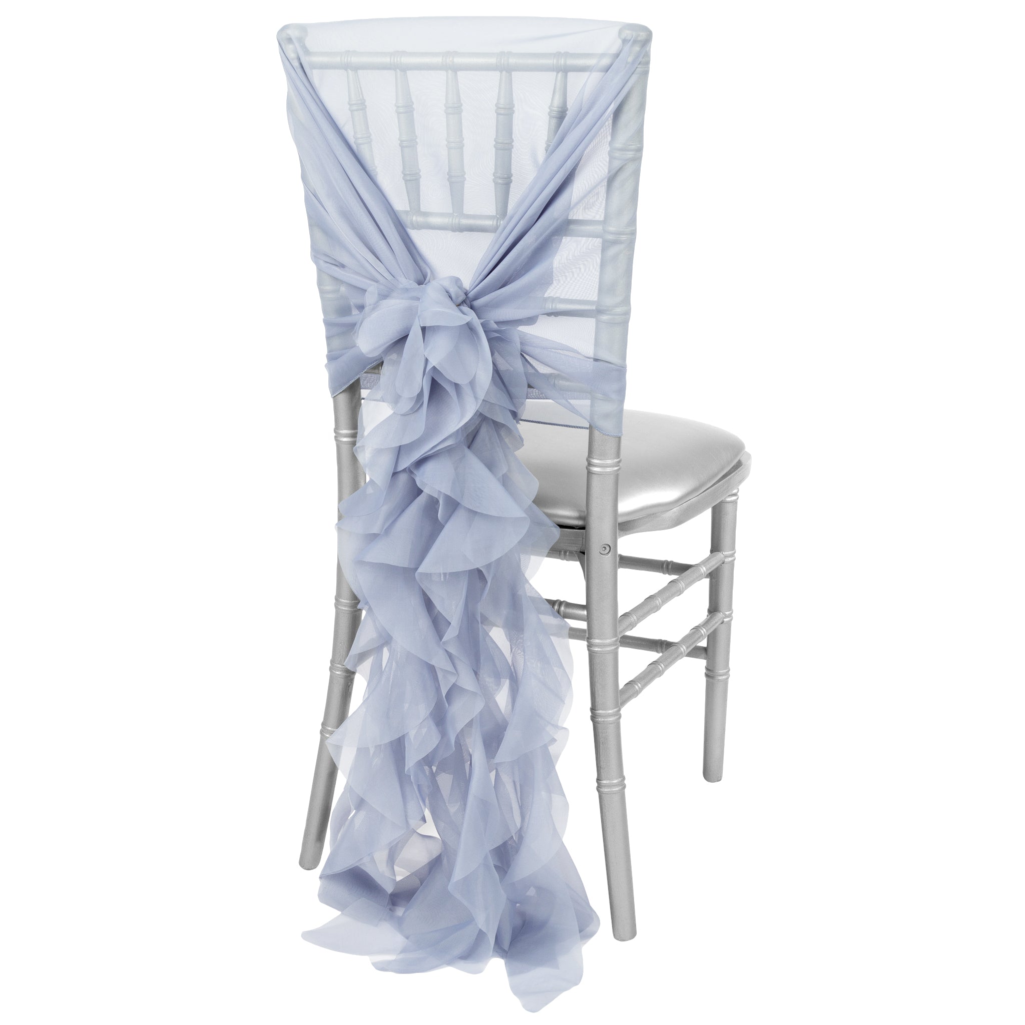 dusty blue chair sashes