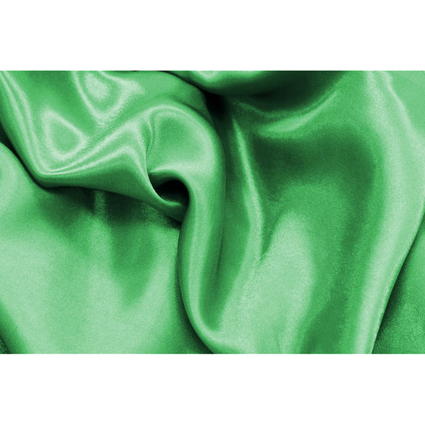 Square 90 inch SATIN Overlay Kelly Green at CV Linens