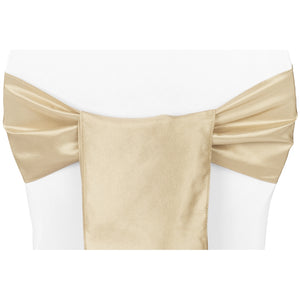 Taffeta Chair Sash/Tie - Champagne