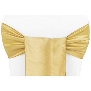 Taffeta Chair Sash/Tie - Gold