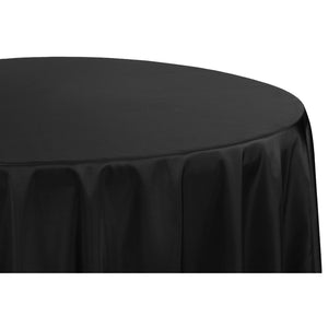 Taffeta Tablecloth 120" Round - Black