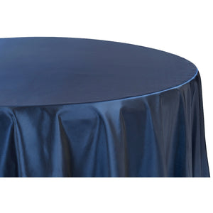 Taffeta Tablecloth 120" Round - Navy Blue