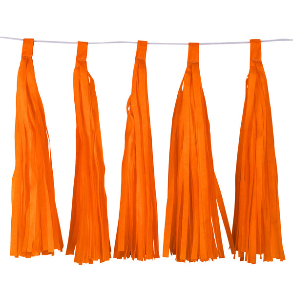 orange tassel garland