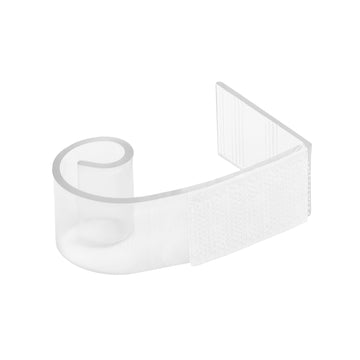 Snap Drape LV Clear Plastic Table Skirt Clip with Hook and Loop