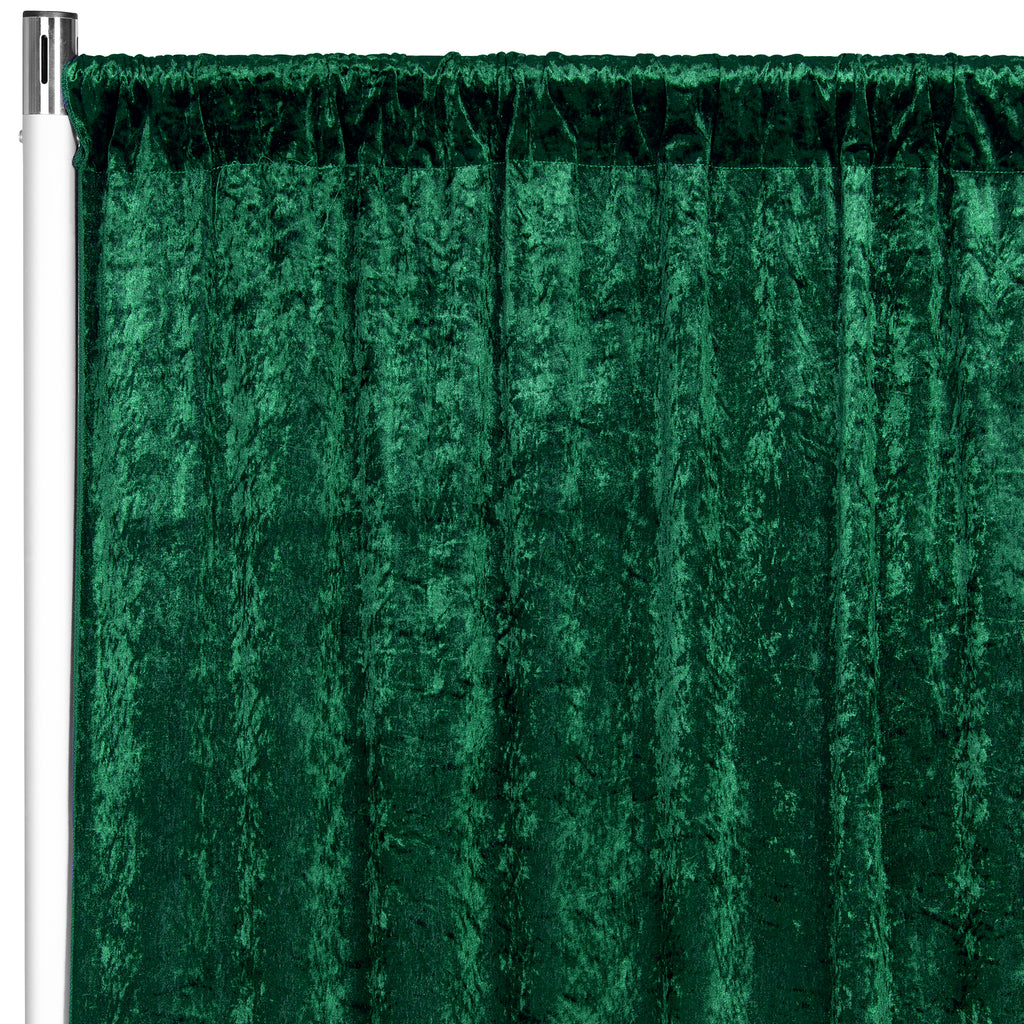 Velvet 8ft H x 52" W Drape/Backdrop Curtain Panel - Emerald Green– CV