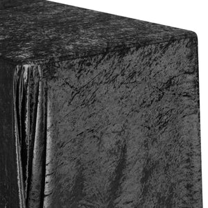 Velvet 90"x132" Rectangular Tablecloth - Black