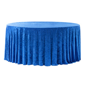 Velvet 120" Round Tablecloth - Royal Blue