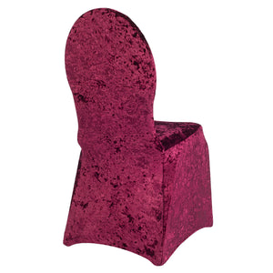 Velvet Stretch Spandex Banquet Chair Cover - Burgundy