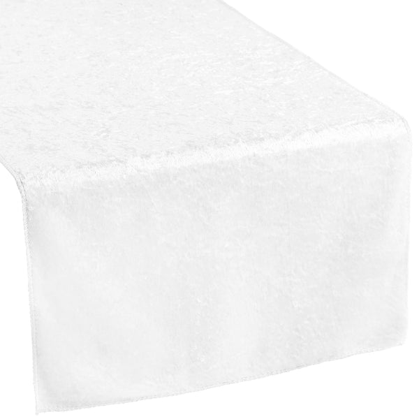 white velvet table runner