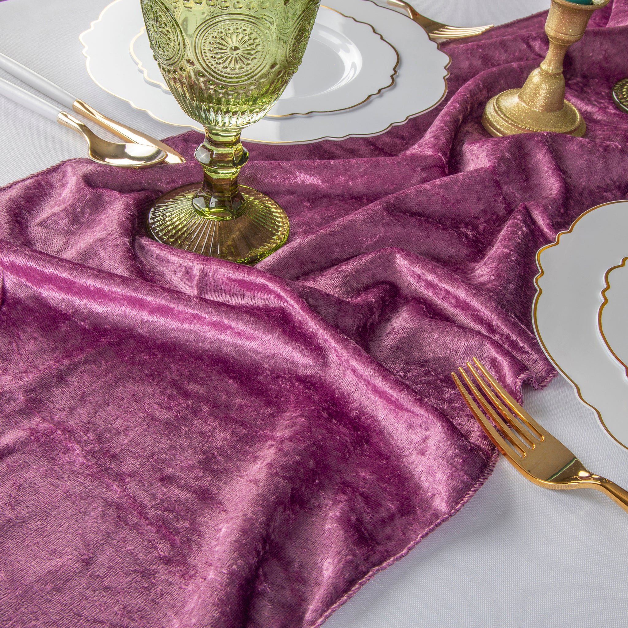 Velvet Table Runner - Violet– CV Linens