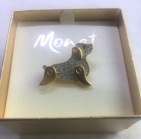 Monet Brooch - Dog - New in box