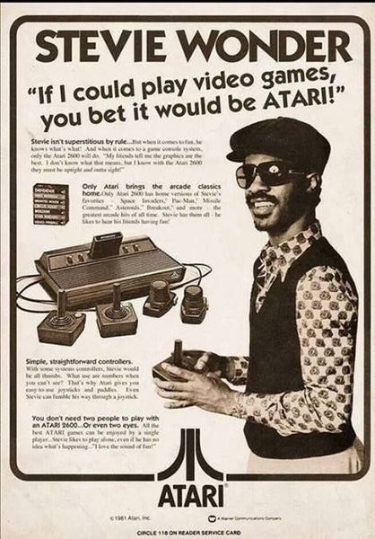 Stevie Wonder, 1977, Atari Ad