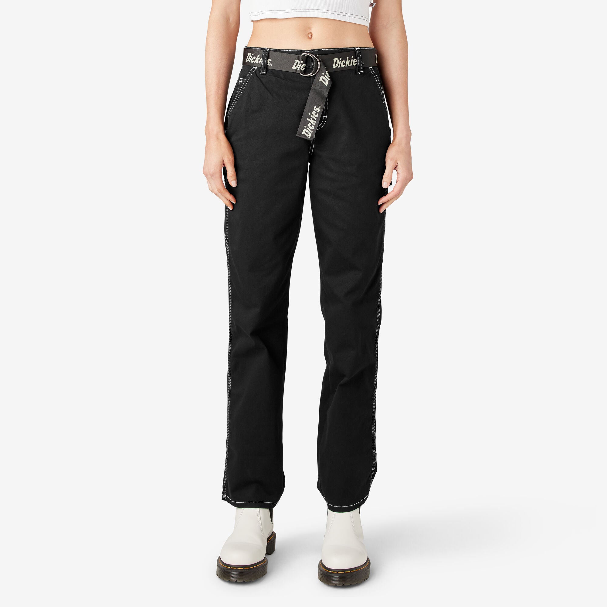 Women's 774 Dickies Original Fit Work Pants Black Size 6 Petite for