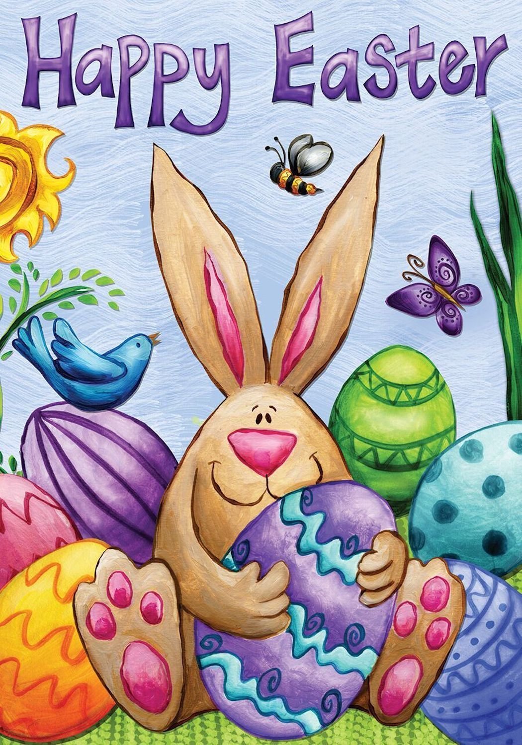 Happy Easter Bunny Garden Flag, #G00308 – Country Yard Outlet