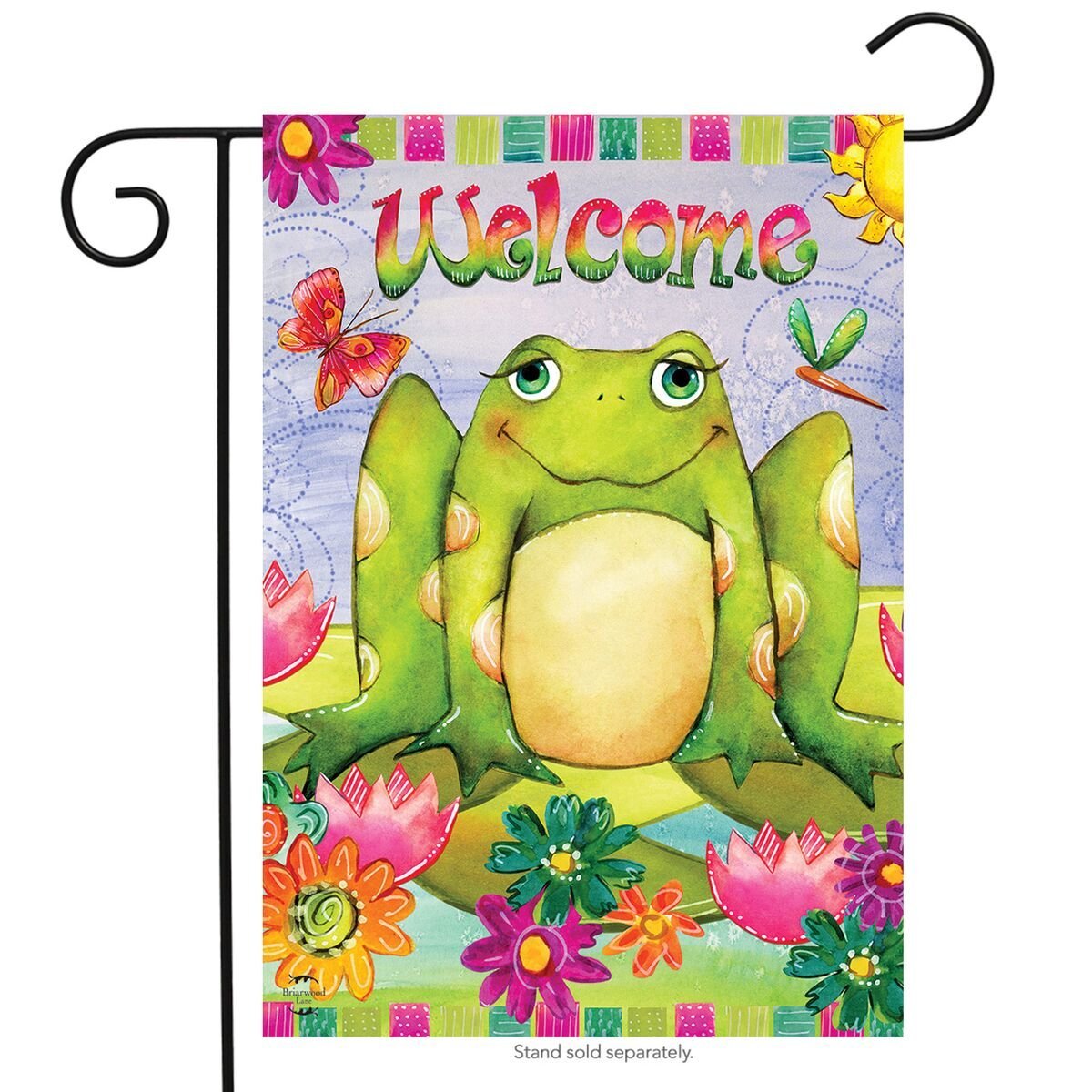 Happy Frog Garden Flag, #G00595 – Country Yard Outlet