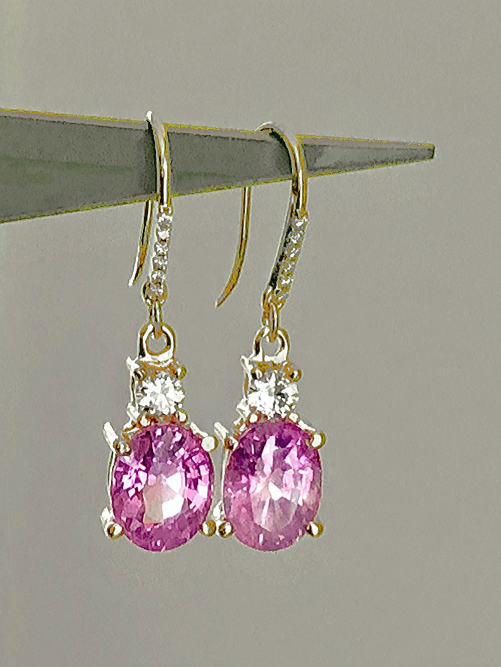 pink sapphire earrings