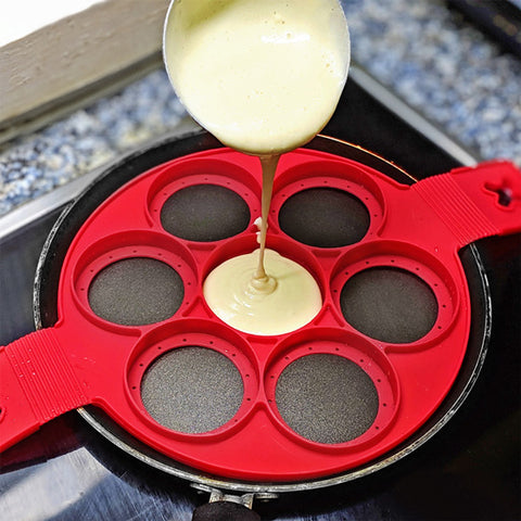 4 Holes DIY Pancake Ring Egg Mold Silicone Tools Nonstick Maker Bake Kids  Flip