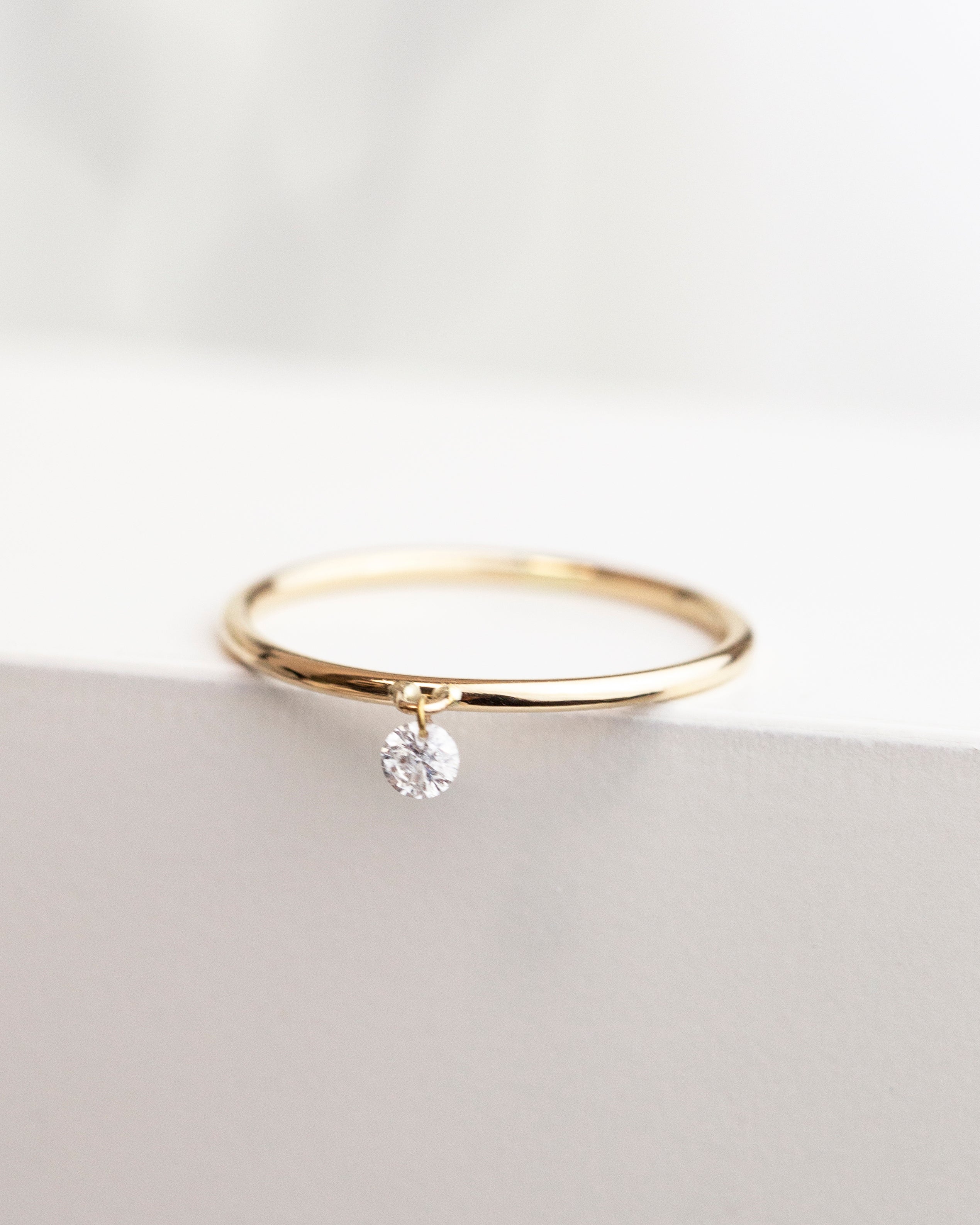 14k Bare Diamond Solid Ring – E&E PROJECT