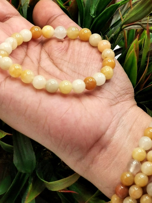 Yellow Aventurine Bracelet 8mm Beads Set Of 4 Pieces Gemstone Cryst