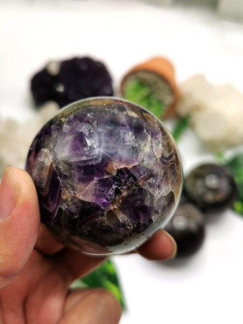 Amethyst sphere - Crystal Healing Gemstones  - 2 inches dia - Shwasam
